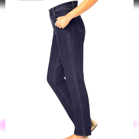 NWOT Woman Within Secret Solutions™ Tummy Smoothing Straight Leg Jean - Picture 2 of 5